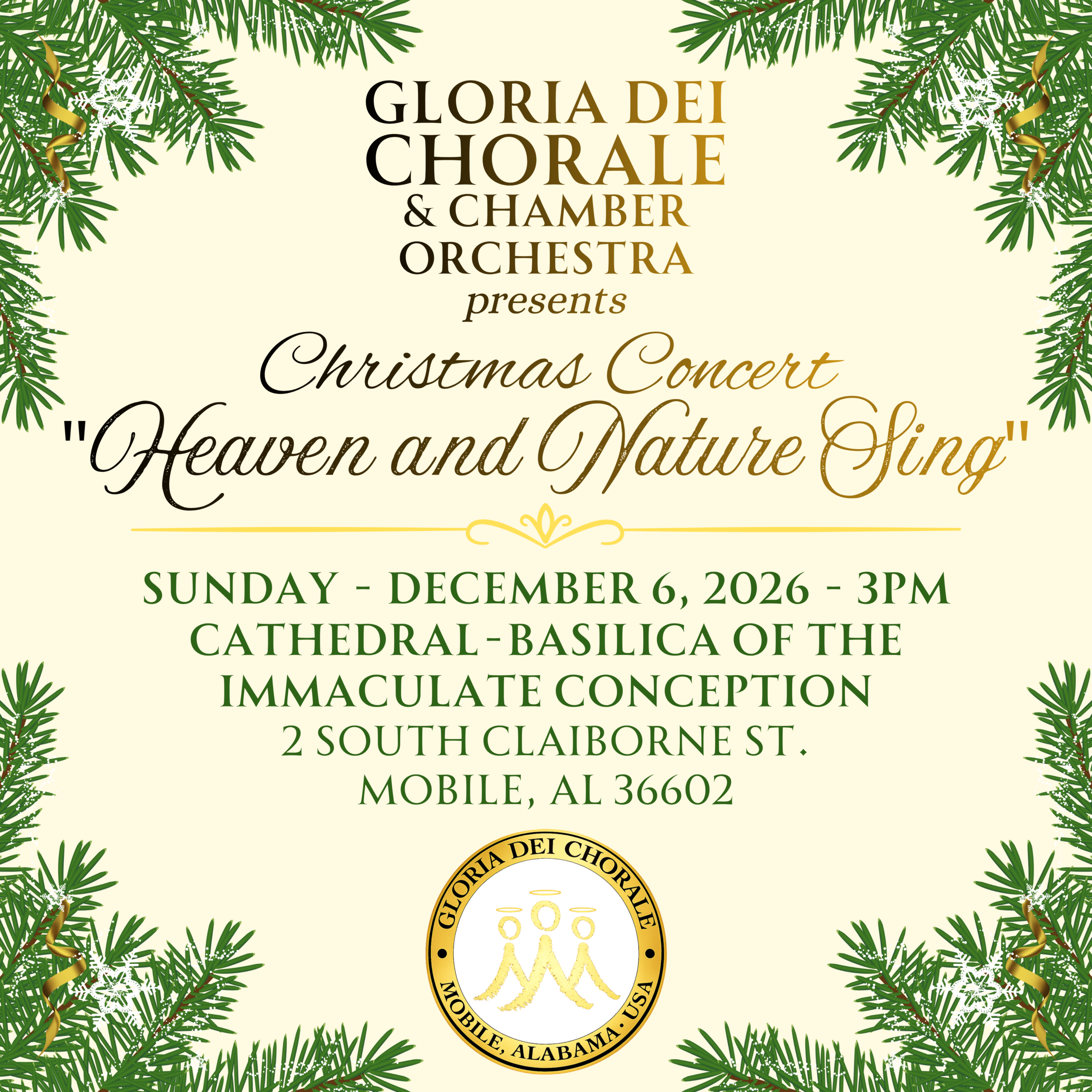 Christmas Concert – “Heaven and Nature Sing”